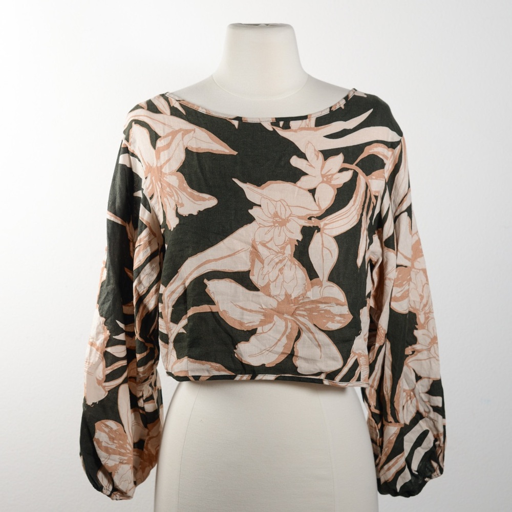 Rachel Zoe Linen Crop Top